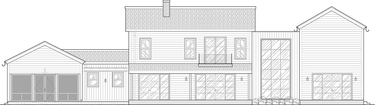 farmhouse 1 rear elevation